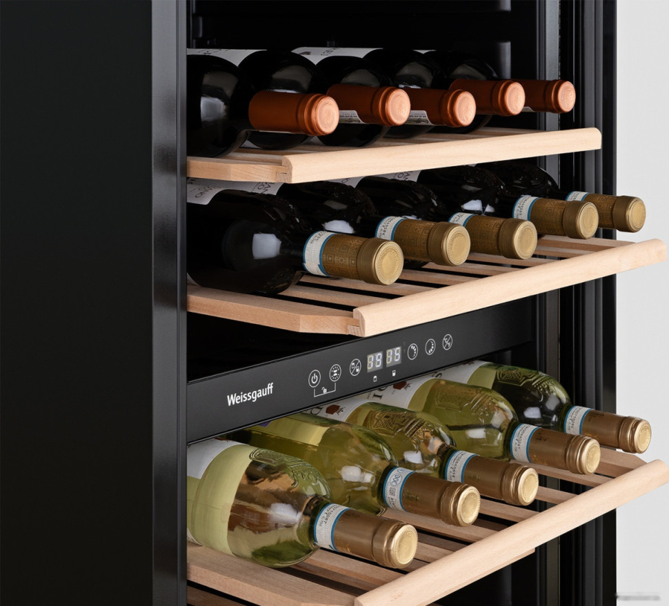 Винный шкаф Weissgauff WWC-77 DB DualZone Винный шкаф Weissgauff WWC-77 DB DualZone