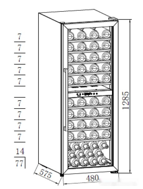Винный шкаф Weissgauff WWC-77 DB DualZone Винный шкаф Weissgauff WWC-77 DB DualZone