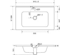 Умывальник Am.Pm Struktura M9SWCC0801WG