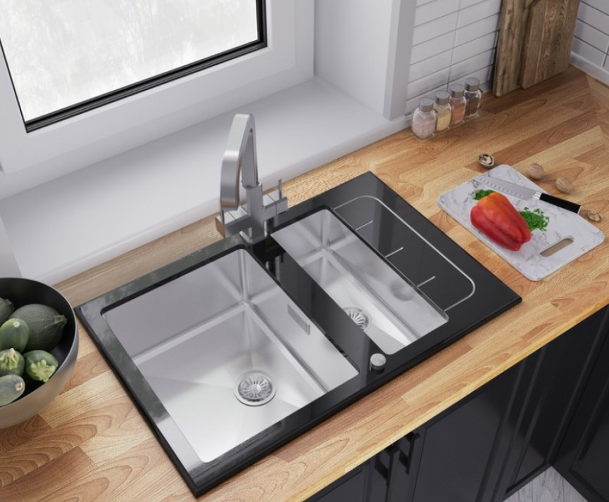 Кухонная мойка Zorg GS 7850-2 (черный) Кухонная мойка Zorg GS 7850-2 (черный)