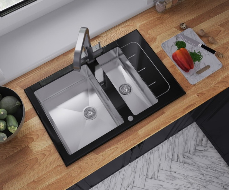Кухонная мойка Zorg GS 7850-2 (черный) Кухонная мойка Zorg GS 7850-2 (черный)