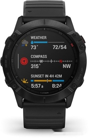 Умные часы Garmin Fenix 6X Pro (серый DLC/черный)