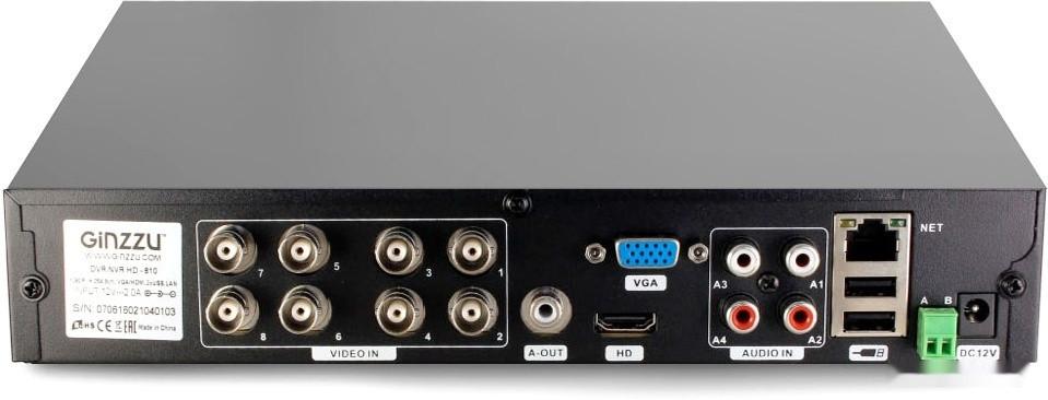 Видеорегистратор наблюдения Ginzzu HK-840N