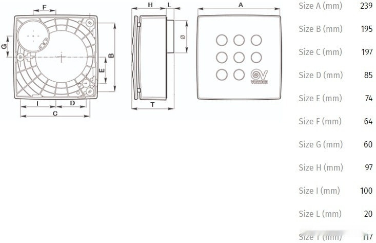 Вытяжная вентиляция Vortice Micro 100 T Вытяжная вентиляция Vortice Micro 100 T
