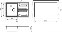 Кухонная мойка Granula GR-8601 (графит)