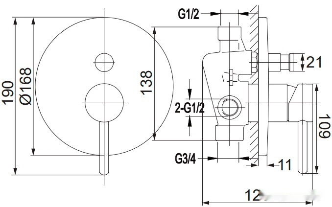 Смеситель Omnires Y1235BL Смеситель Omnires Y1235BL