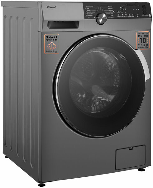 Стиральная машина Weissgauff WM 59412 DC Inverter Steam Silver Стиральная машина Weissgauff WM 59412 DC Inverter Steam Silver