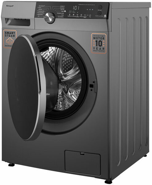 Стиральная машина Weissgauff WM 59412 DC Inverter Steam Silver Стиральная машина Weissgauff WM 59412 DC Inverter Steam Silver