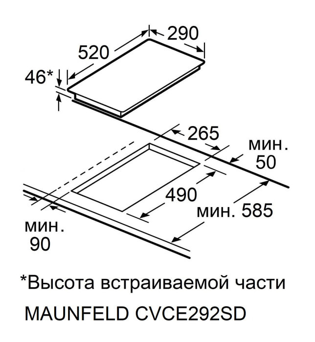 Варочная панель Maunfeld CVCE292STBK Варочная панель Maunfeld CVCE292STBK