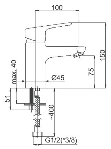 Смеситель Rubineta Uno-18 (WT)
