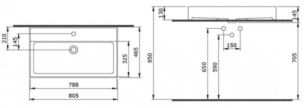 Умывальник Bocchi Milano (белый) 1377-001-0126 Умывальник Bocchi Milano (белый) 1377-001-0126
