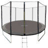 Батут GetActive Jump 8ft - 252 см с лестницей, внешней сеткой (черный)