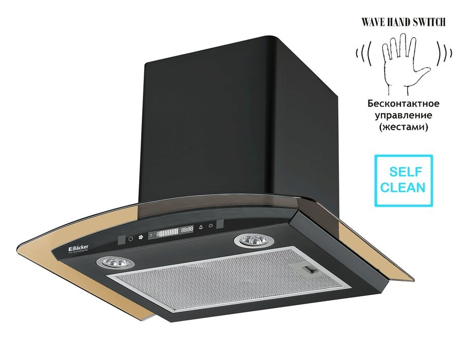 Вытяжка Backer QD60E-MC Black 12K