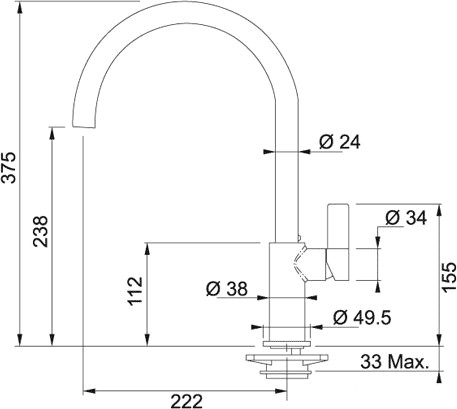 Смеситель Franke Ambient ваниль