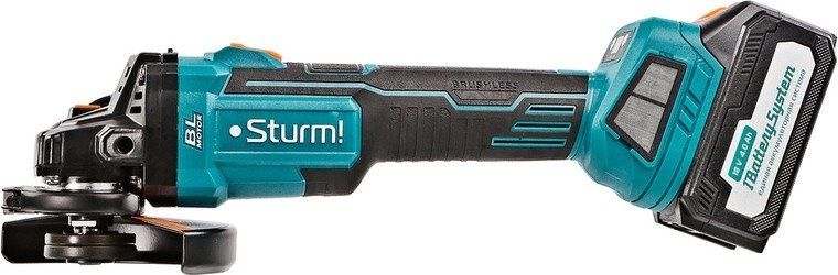 Угловая шлифмашина Sturm CAG18125BLE (с 1-им АКБ, кейс) Угловая шлифмашина Sturm CAG18125BLE (с 1-им АКБ, кейс)