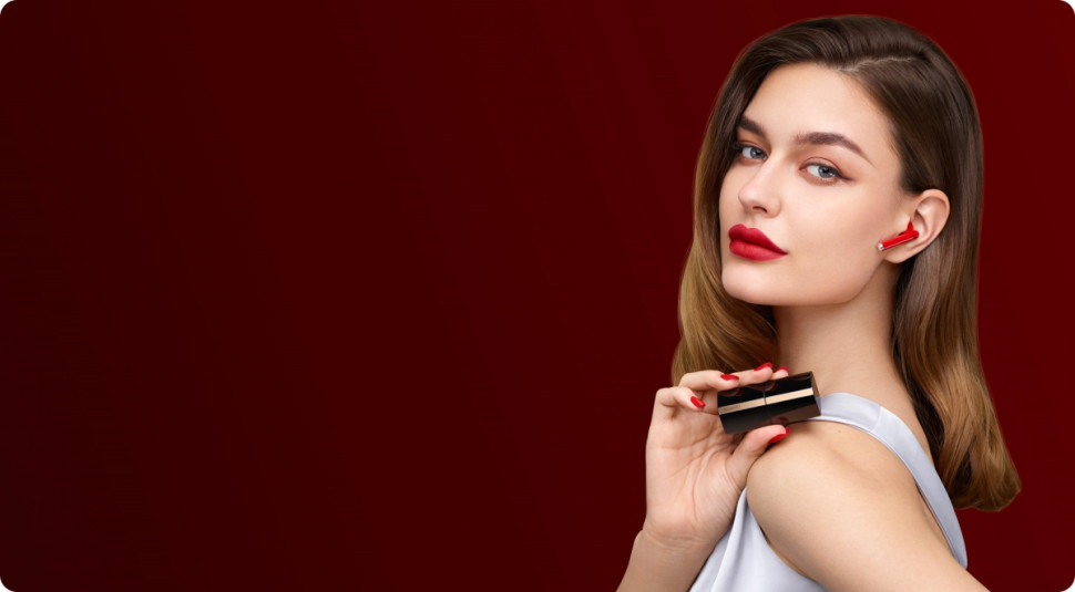 Наушники Huawei FreeBuds Lipstick (красный) Наушники Huawei FreeBuds Lipstick (красный)
