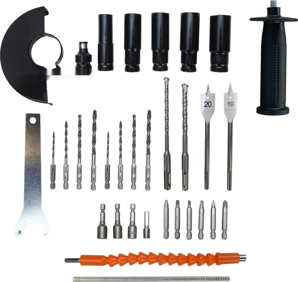 Profipower ProfiSet-4F18 E0093 (шуруповерт, гайковерт, болгарка, перфоратор, 2 АКБ, кейс)