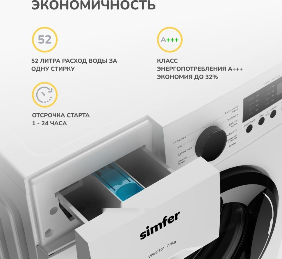 Стиральная машина Simfer WWC701 Стиральная машина Simfer WWC701