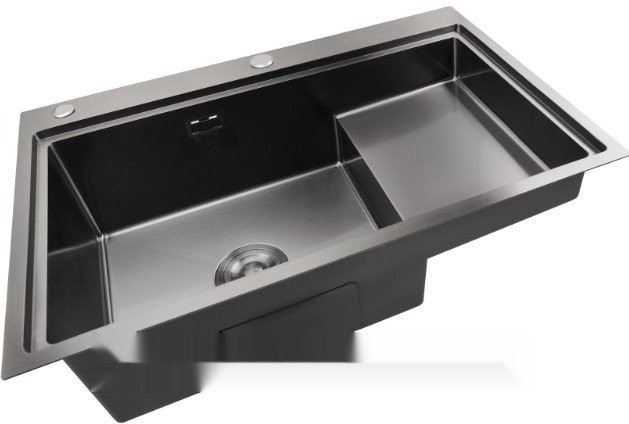 Кухонная мойка Stellar S7550NB-TU-L (нано черный, с доской) Кухонная мойка Stellar S7550NB-TU-L (нано черный, с доской)