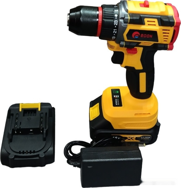 Дрель-шуруповерт Edon AD-18BL (с 2-мя АКБ, кейс, набор оснастки) Дрель-шуруповерт Edon AD-18BL (с 2-мя АКБ, кейс, набор оснастки)