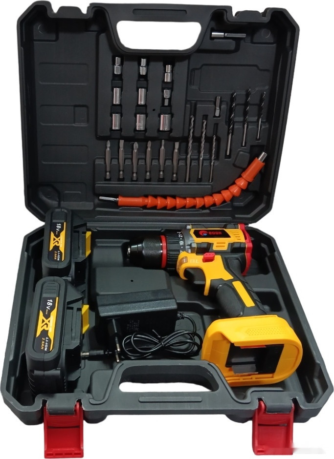 Дрель-шуруповерт Edon AD-18BL (с 2-мя АКБ, кейс, набор оснастки) Дрель-шуруповерт Edon AD-18BL (с 2-мя АКБ, кейс, набор оснастки)