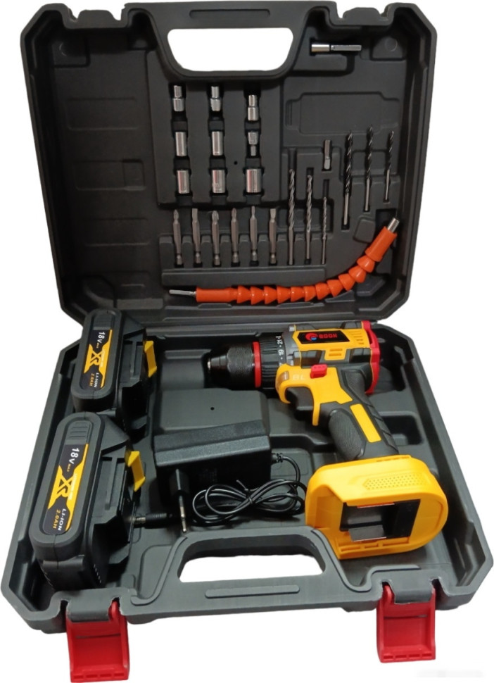 Дрель-шуруповерт Edon AD-18BL (с 2-мя АКБ, кейс, набор оснастки) Дрель-шуруповерт Edon AD-18BL (с 2-мя АКБ, кейс, набор оснастки)