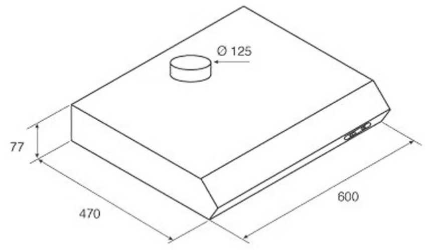 Вытяжка Turboair Tilly Lux WH/F/60 Вытяжка Turboair Tilly Lux WH/F/60
