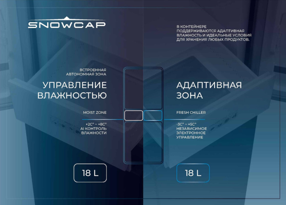 Холодильник (Side-by-Side) Snowcap MD NF 500 BI Холодильник (Side-by-Side) Snowcap MD NF 500 BI