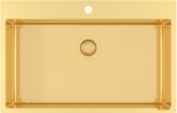 Кухонная мойка AquaSanita Steel AIR 100 M-G gold