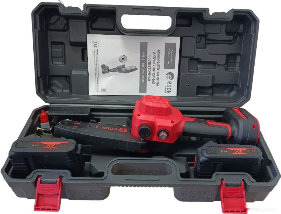 Аккумуляторная пила Edon UNS-21/8BL (с 2-мя АКБ) Аккумуляторная пила Edon UNS-21/8BL (с 2-мя АКБ)