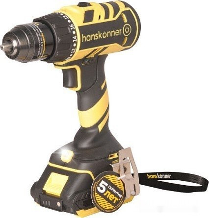 Дрель-шуруповерт Hanskonner HCD1865 (с 2-мя АКБ, кейс)