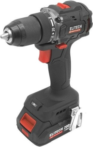 Дрель-шуруповерт Elitech HD Professional CD 20SL2 E2201.040.01 (с 2-мя АКБ 2 Ач, кейс)