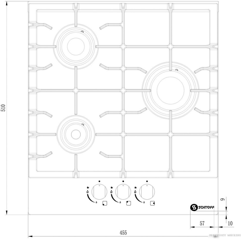 Варочная панель Schtoff H4501C15IS White Варочная панель Schtoff H4501C15IS White