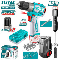 Total TCKLI1638 (шуруповерт, блендер, миксер, 2 АКБ)