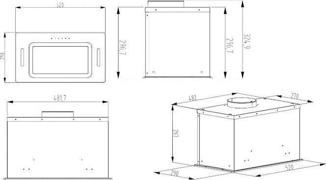 Вытяжка Evelux Arvid 60 BG Вытяжка Evelux Arvid 60 BG