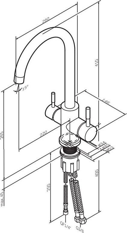 Смеситель Am.Pm X-Joy S F85B07700