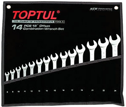 Набор ключей Toptul GPAB1402 14 предметов Набор ключей Toptul GPAB1402 14 предметов