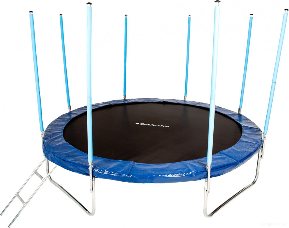 Батут GetActive Jump 10ft - 312 см складной, лестница, сетка (синий) Батут GetActive Jump 10ft - 312 см складной, лестница, сетка (синий)
