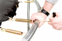 Батут GetActive Jump 10ft - 312 см складной, лестница, сетка (синий)