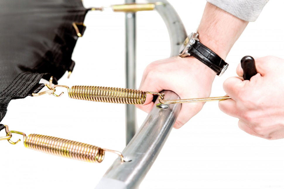 Батут GetActive Jump 10ft - 312 см складной, лестница, сетка (синий) Батут GetActive Jump 10ft - 312 см складной, лестница, сетка (синий)