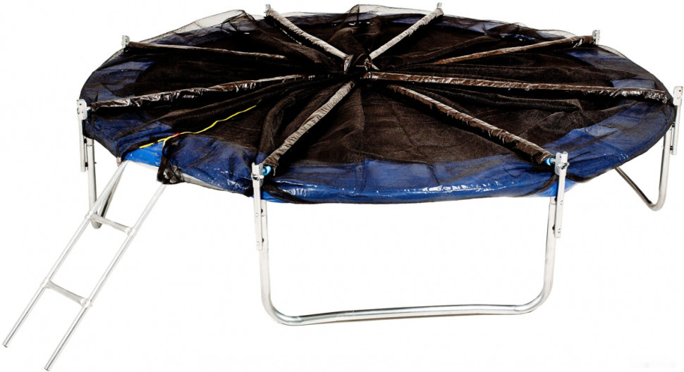 Батут GetActive Jump 10ft - 312 см складной, лестница, сетка (синий) Батут GetActive Jump 10ft - 312 см складной, лестница, сетка (синий)