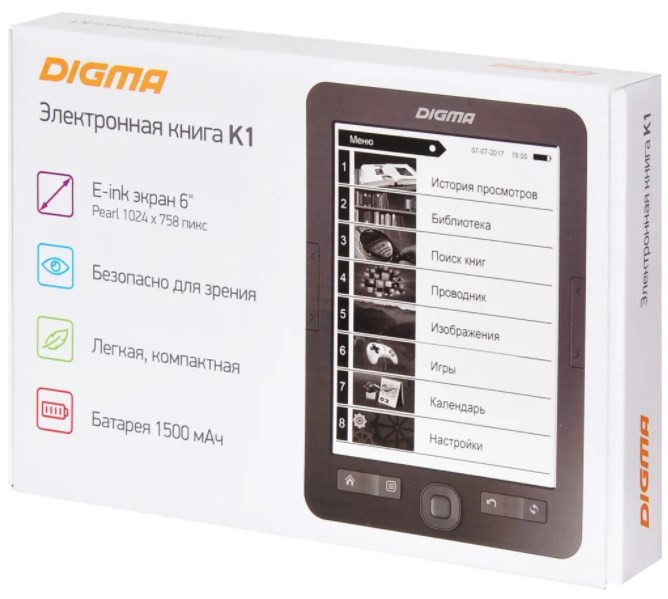 Электронная книга DIGMA K1