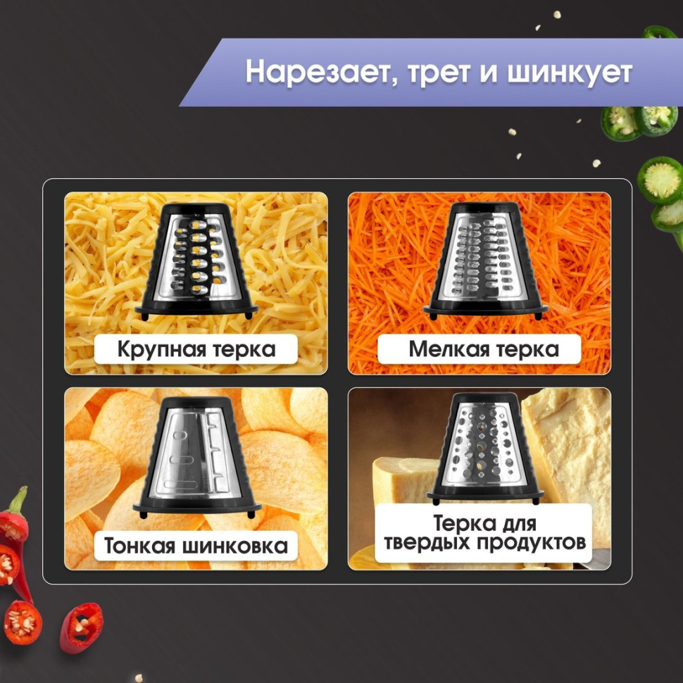 Кухонный комбайн Zigmund & Shtain Salatmeister SM-23 Кухонный комбайн Zigmund & Shtain Salatmeister SM-23