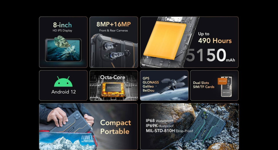 Планшет Oukitel RT3 (черный) Планшет Oukitel RT3 (черный)