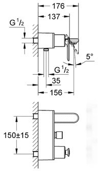 Смеситель Grohe Veris 32195000 Смеситель Grohe Veris 32195000
