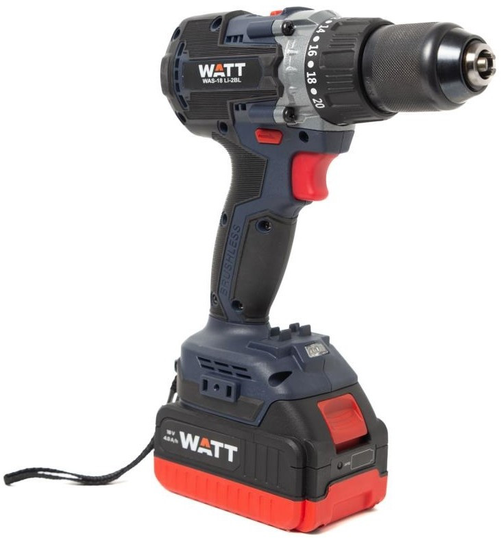 Аккумуляторная дрель-шуруповерт Watt WAS-18 Li-2BL (1.018.090.00) Аккумуляторная дрель-шуруповерт Watt WAS-18 Li-2BL (1.018.090.00)