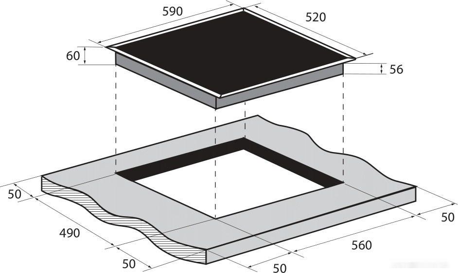 Варочная панель ZUGEL ZIH618B
