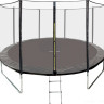 Батут GetActive Jump 12ft - 374 см с лестницей, внешней сеткой (черный)