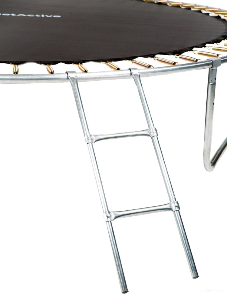 Батут GetActive Jump 12ft - 374 см с лестницей, внешней сеткой (черный)