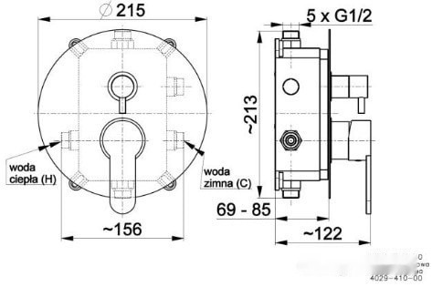 Смеситель Armatura Hexa Ring 40 4029-410-00